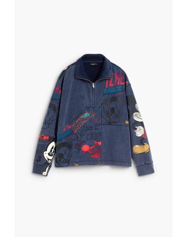 데시구알 미키마우스 하이넥 집업 맨투맨 26WMSK055000 ONE COLOR