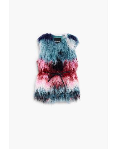 데시구알 멀티컬러 페이크 퍼 벨트 베스트 26WWEWX19019 ONE COLOR
