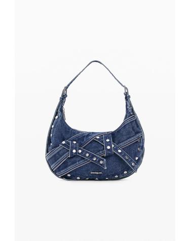 데시구알 지퍼 디테일 미디엄 데님 숄더백 26WAXD255053 MEDIUM BLUE