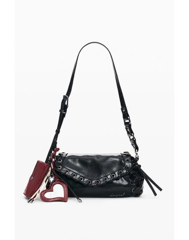 데시구알 아일렛 디테일 스몰 숄더백 26WAXP422000 BLACK