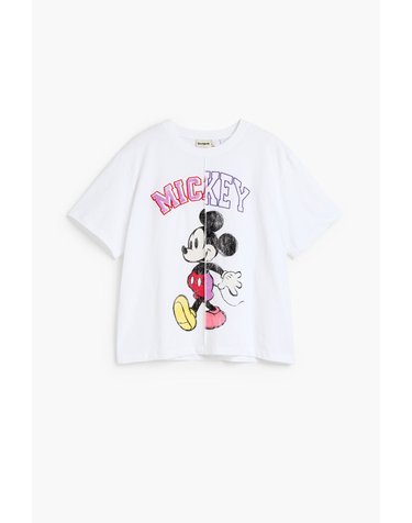 데시구알 미키마우스 그래픽 라운드넥 반팔 티셔츠 26WWTK591000 ONE COLOR