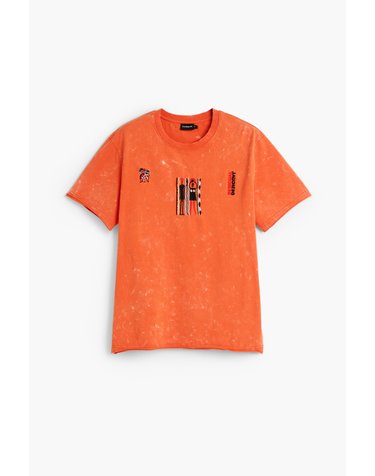 데시구알 레귤러핏 프린트 라운드넥 반팔 티셔츠 26WMTK377002 ONE COLOR