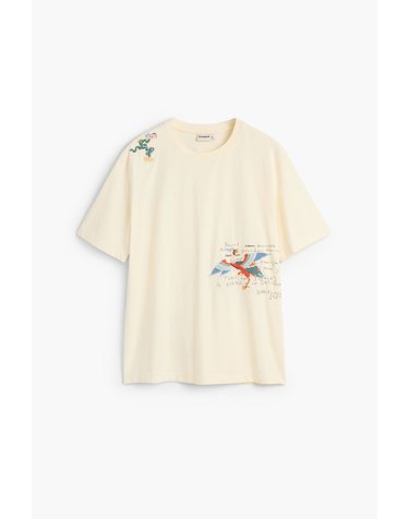 데시구알 허밍버드 자수 크루넥 반팔 티셔츠 26WMTK339020 ONE COLOR