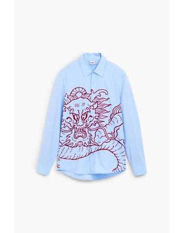 데시구알 드래곤 자수 레귤러핏 긴팔 셔츠 26WMCW275004 ONE COLOR