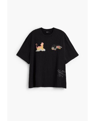 데시구알 프린트 라운드넥 반팔 티셔츠 26WMTK322000 ONE COLOR