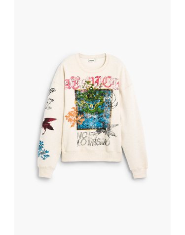 데시구알 프린트 크루넥 스웨트셔츠 26WMSK121001 ONE COLOR