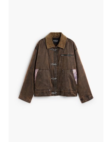데시구알 코튜로이 칼라 패디드 자켓 26WMEW066000 ONE COLOR
