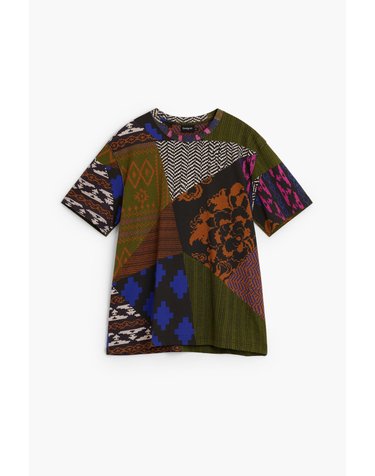 데시구알 오버핏 프린트 반팔 티셔츠 27SMTK084003 MULTICOLOR