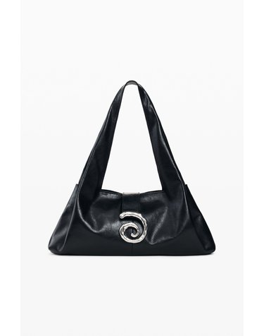데시구알 스파이럴 레더 라지 숄더백 26WAXL212000 BLACK