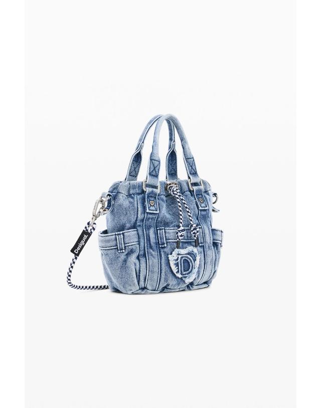 데시구알 데시구알 트렌디 데님 미니 크로스백 26SAYD105005 BLUE DENIM 블루 착용컷