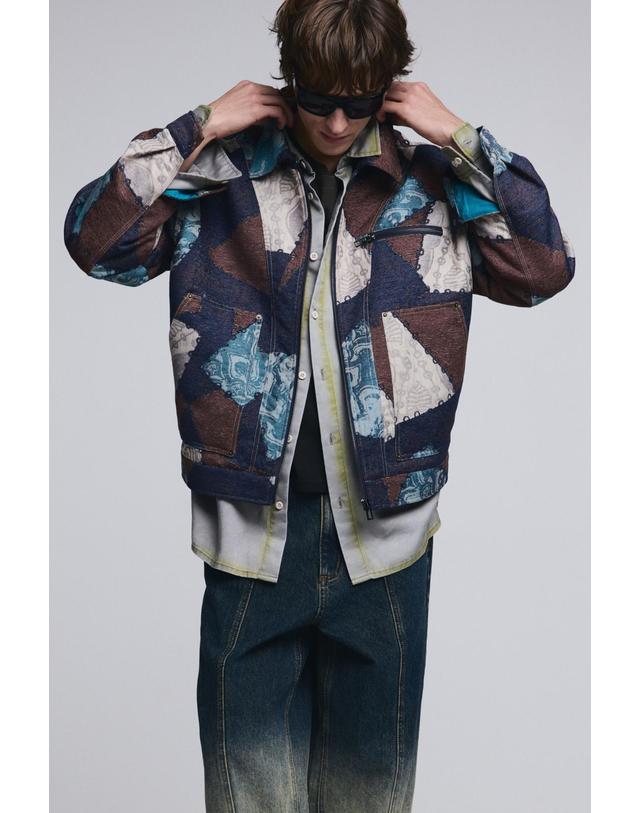 데시구알 데시구알 모자이크 프린트 자카드 블루종 재킷 26SMEW059022 MULTICOLOR 멀티컬러 착용컷