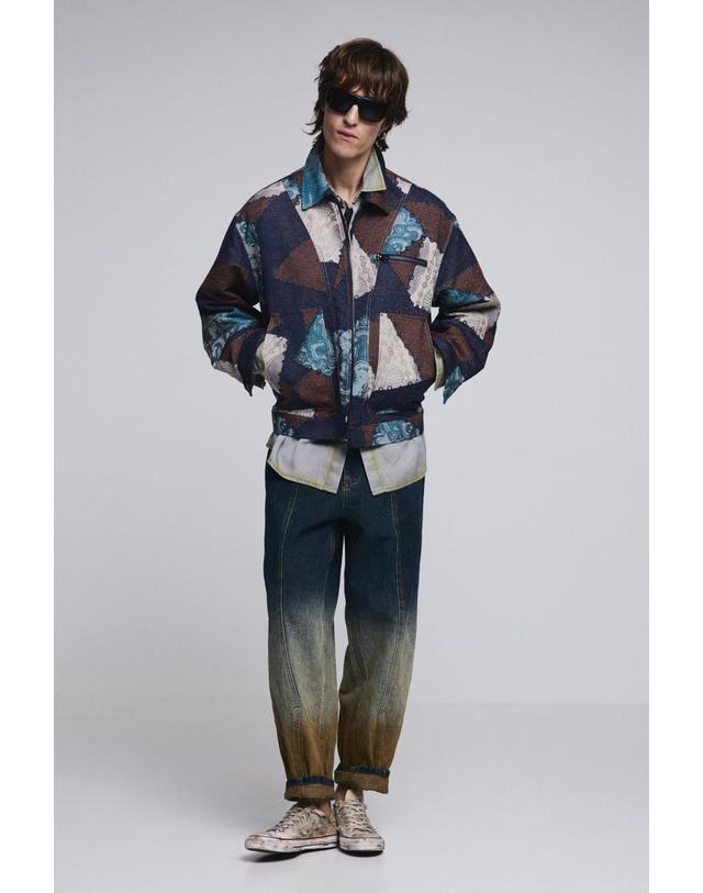 데시구알 데시구알 모자이크 프린트 자카드 블루종 재킷 26SMEW059022 MULTICOLOR 멀티컬러 착용컷