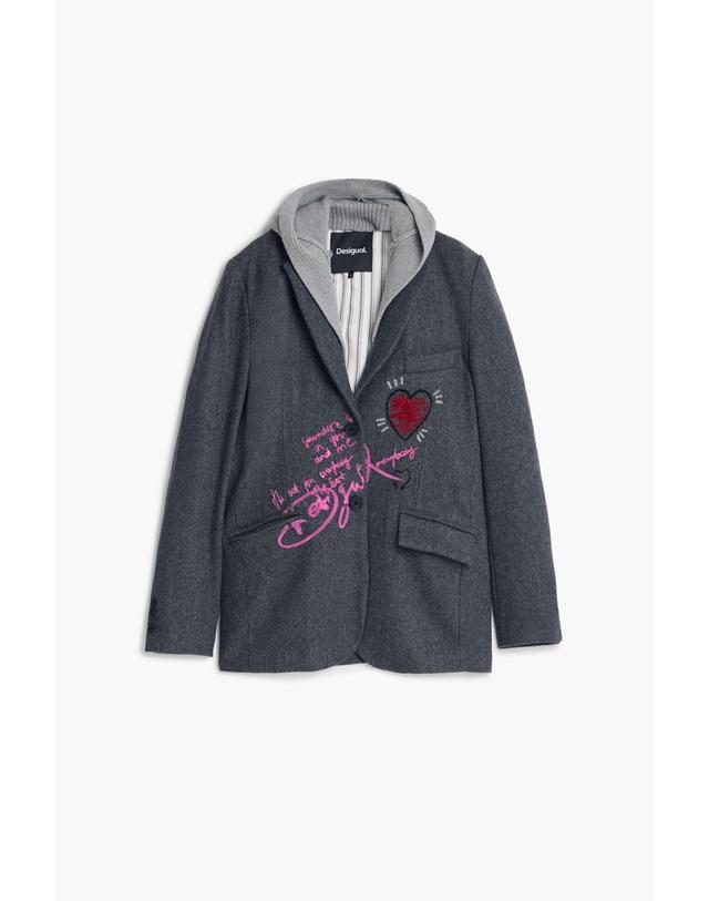 desigual [해외] 데시구알 후드 콤비 테크니컬 테일러드 재킷 26SWEWX72006 ONE COLOR