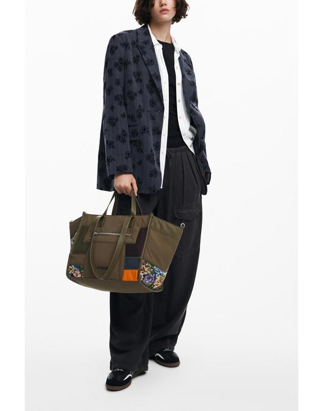 데시구알 데시구알 패치워크 멀티컬러 쇼퍼백 24WAXA294086 ONE COLOR 착용컷