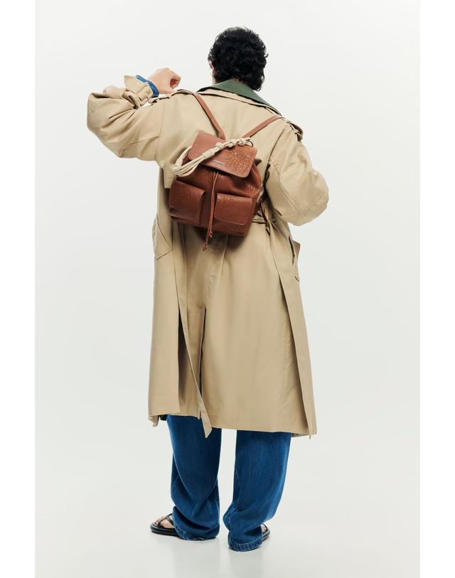 데시구알 데시구알 레더 이펙트 미니 자수 백팩 26SAKP396011 PLAIN 브라운 착용컷