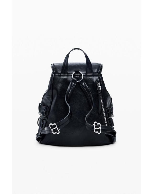 데시구알 데시구알 하트 버클 레더 백팩 26SAKP512000 ONE COLOR 블랙 착용컷