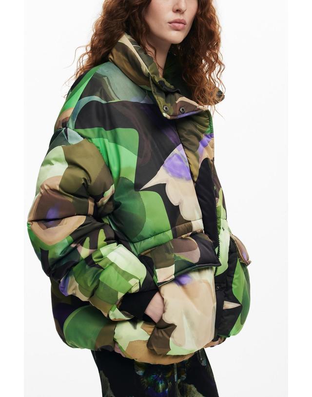 데시구알 데시구알 크리스찬 라크르와 프린트 패딩 코트 24WWEW674092 ONE COLOR 멀티컬러 착용컷