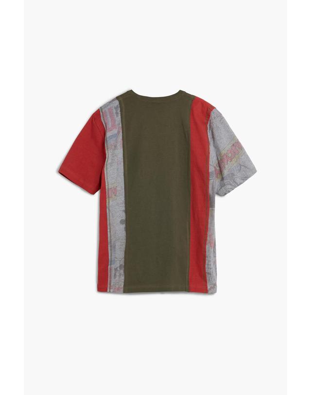 데시구알 데시구알 미키마우스 콜라주 반팔 티셔츠 26WMTK234092 KHAKI GREEN AND BURGUNDY 멀티컬러 착용컷