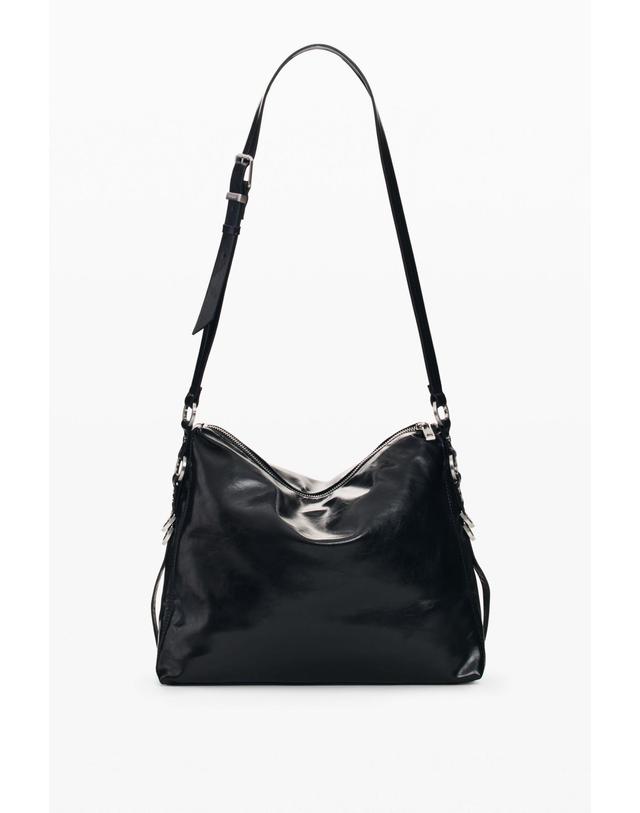 데시구알 데시구알 페이크 레더 지퍼 미디엄 숄더백 26WAXP662000 PLAIN BLACK 블랙 착용컷