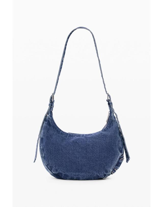 데시구알 데시구알 지퍼 디테일 미디엄 데님 숄더백 26WAXD255053 MEDIUM BLUE 블루 착용컷