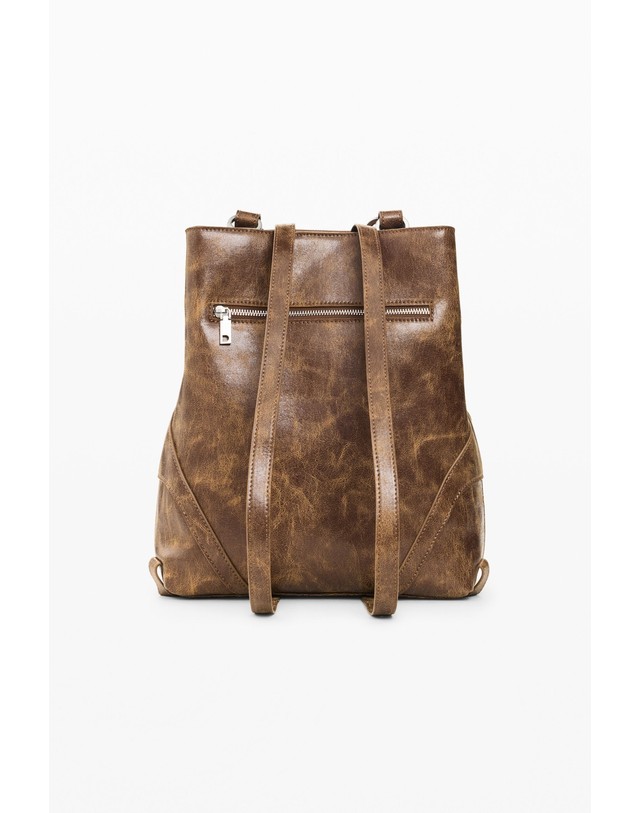 데시구알 데시구알 플로럴 오픈워크 미니 백팩 26WAKP326064 CAMEL BROWN 카멜 착용컷