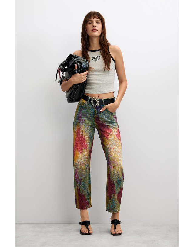 데시구알 데시구알 타이다이 벌룬 데님 팬츠 27SWDDX25053 MULTICOLOR 멀티컬러 착용컷