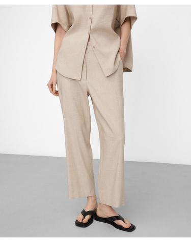 아돌포도밍게즈 마이크로 프린트 베이지 스트레이트 팬츠 269242741161 BEIGE/WHITE