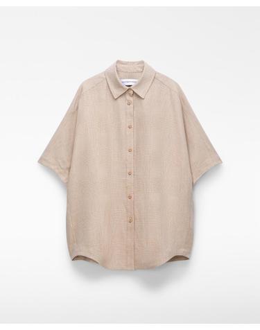 아돌포도밍게즈 오버핏 마이크로 프린트 반팔 셔츠 222182739161 BEIGE/WHITE