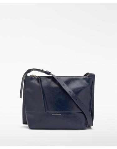 아돌포도밍게즈 크랙 텍스처 레더 미디엄 숄더백 266022159262 NAVY BLUE