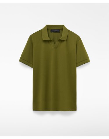 아돌포도밍게즈 레귤러핏 브이넥 반팔 폴로셔츠 174041626361 OLIVE GREEN