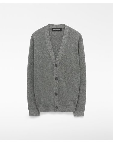 아돌포도밍게즈 코튼 골지 브이넥 버튼 가디건 152091021162 ANTHRACITE GREY