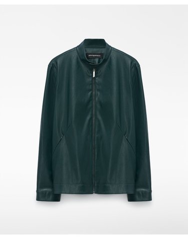 아돌포도밍게즈 밴드 칼라 집업 자켓 175041274162 DARK GREEN