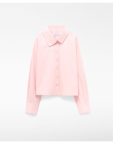 아돌포도밍게즈 스프레드 칼라 크롭 긴팔 셔츠 219032671162 LIGHT PINK