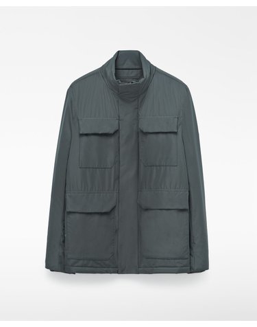 아돌포도밍게즈 플랩 포켓 경량 패딩 자켓 124062119262 DARK GREEN
