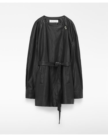 아돌포도밍게즈 가죽 이펙트 벨트 크로스 자켓 275062842162 BLACK