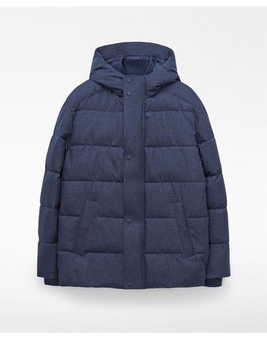아돌포도밍게즈 후드 퀼팅 숏 패딩 자켓 128031137262 NAVY BLUE