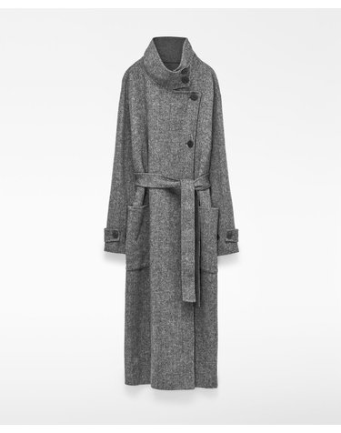 아돌포도밍게즈 헤링본 울 블렌드 랩 롱 코트 202032528162 GREY MELANGE