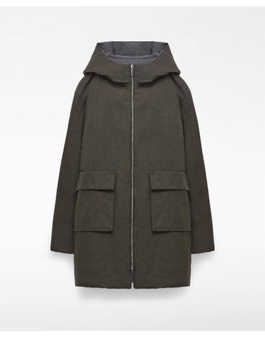 아돌포도밍게즈 리버시블 후드 패딩 코트 138021136162 DARK GREEN