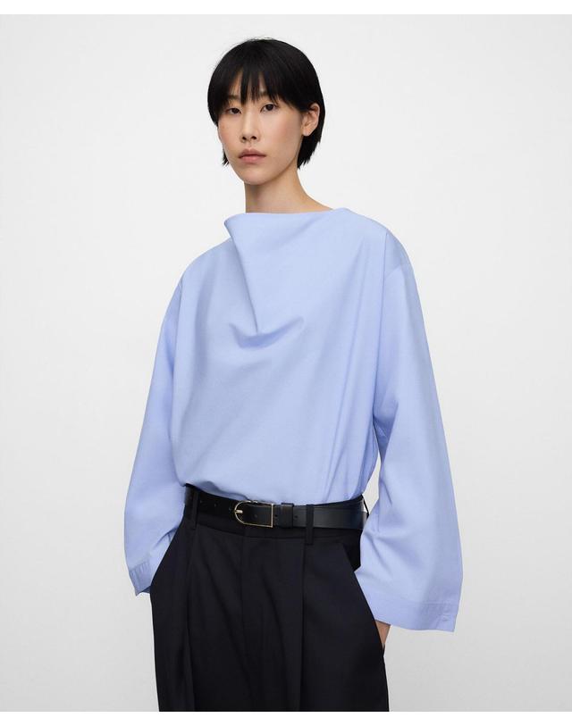 아돌포 도밍게즈 아돌포도밍게즈 아돌포도밍게즈 드레이프 보트넥 블라우스 220042338161 LIGHT BLUE 블루 착용컷