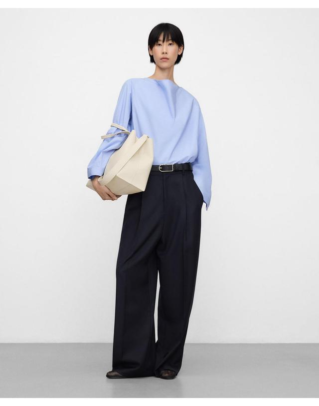 아돌포 도밍게즈 아돌포도밍게즈 아돌포도밍게즈 드레이프 보트넥 블라우스 220042338161 LIGHT BLUE 블루 착용컷