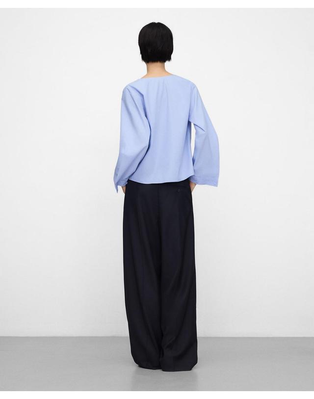 아돌포 도밍게즈 아돌포도밍게즈 아돌포도밍게즈 드레이프 보트넥 블라우스 220042338161 LIGHT BLUE 블루 착용컷
