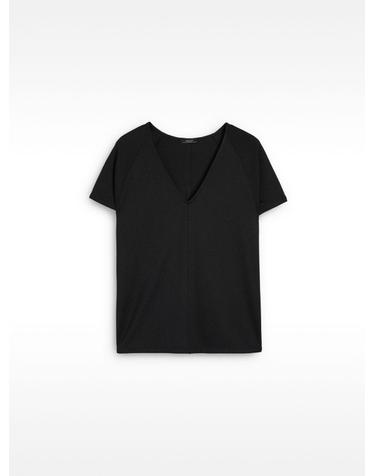 팔포이즈 베이직 브이넥 반팔 티셔츠 231906 BLACK