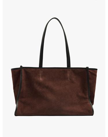 팔포이즈 레더 지퍼 라지 쇼퍼백 247583 BROWN