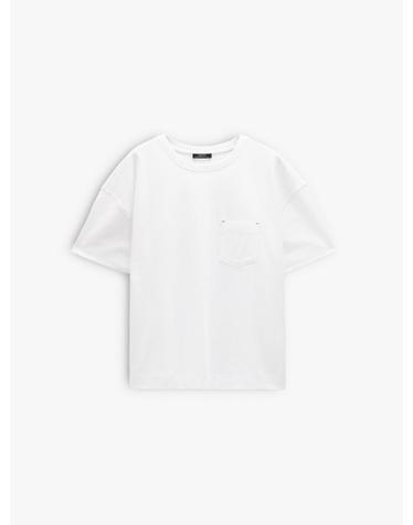팔포이즈 포켓 라운드넥 반팔 티셔츠 247706 WHITE