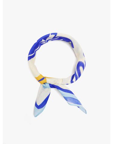 팔포이즈 트로피컬 프린트 면 스카프 246927 BLUE
