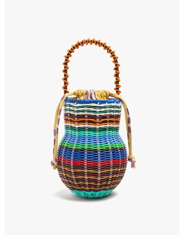 팔포이즈 멀티컬러 우븐 버킷 핸드백 249237 MULTICOLOR