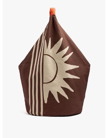 팔포이즈 비치 프린트 캔버스 토트백 248638 BROWN