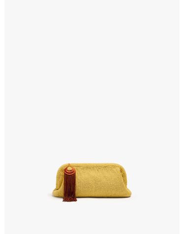 팔포이즈 비즈 펜던트 파티 클러치백 249612 YELLOW