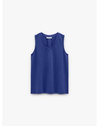 팔포이즈 플루이드 브이넥 민소매 탑 245942 NAVY