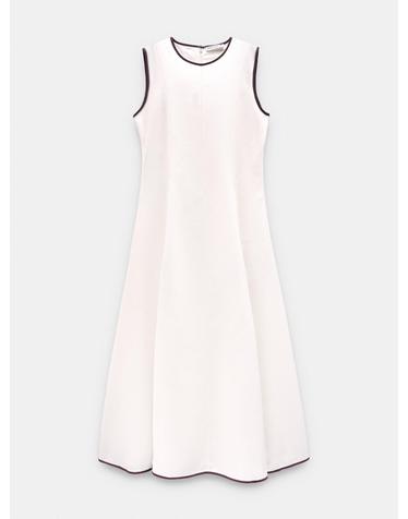 팔포이즈 라이오셀 민소매 플레어 롱 원피스 249456 WHITE